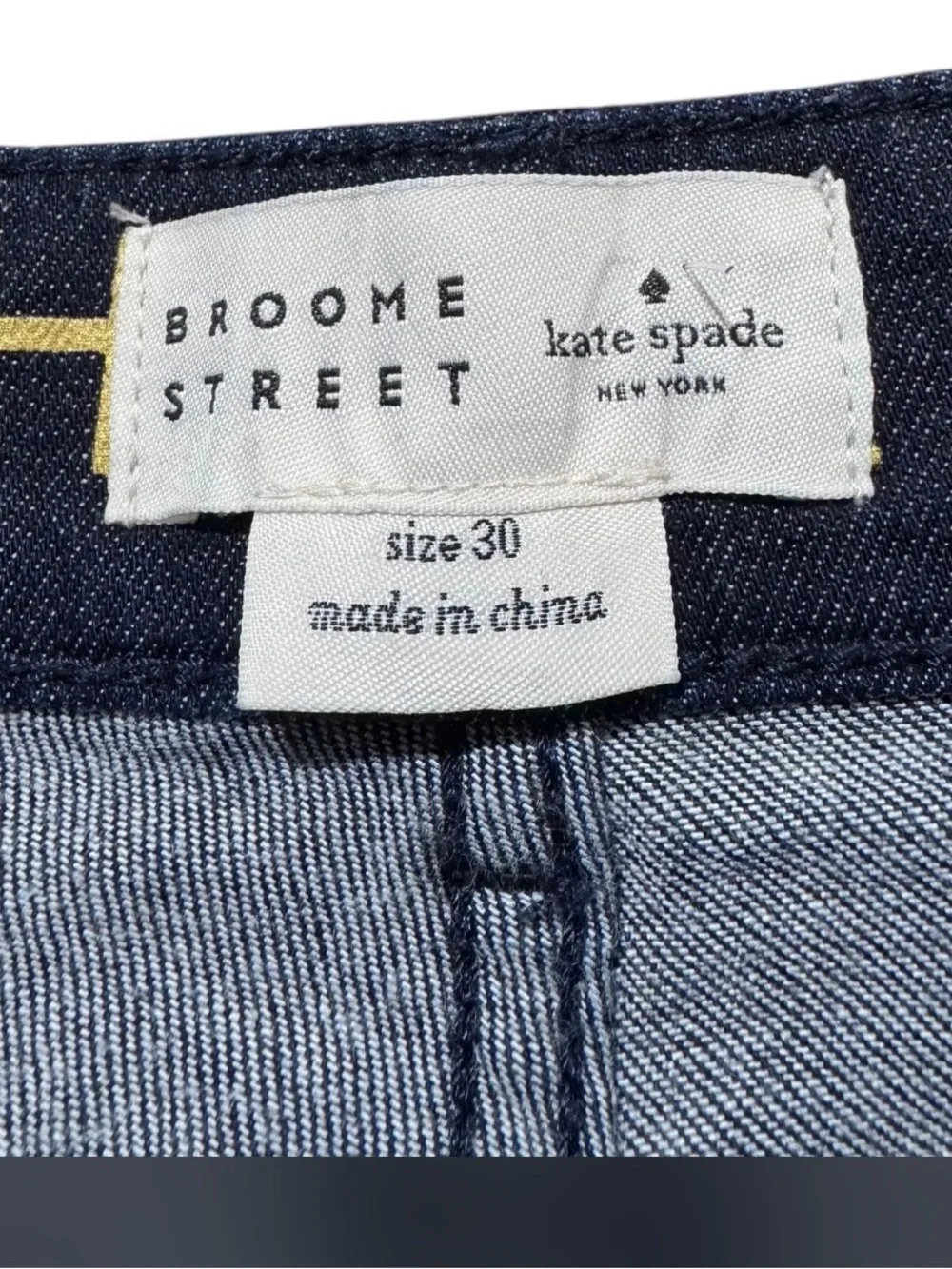 Kate Spade Broome Street Dark Wash Jeans Rose Kick Flare Cropped‎ 30x24